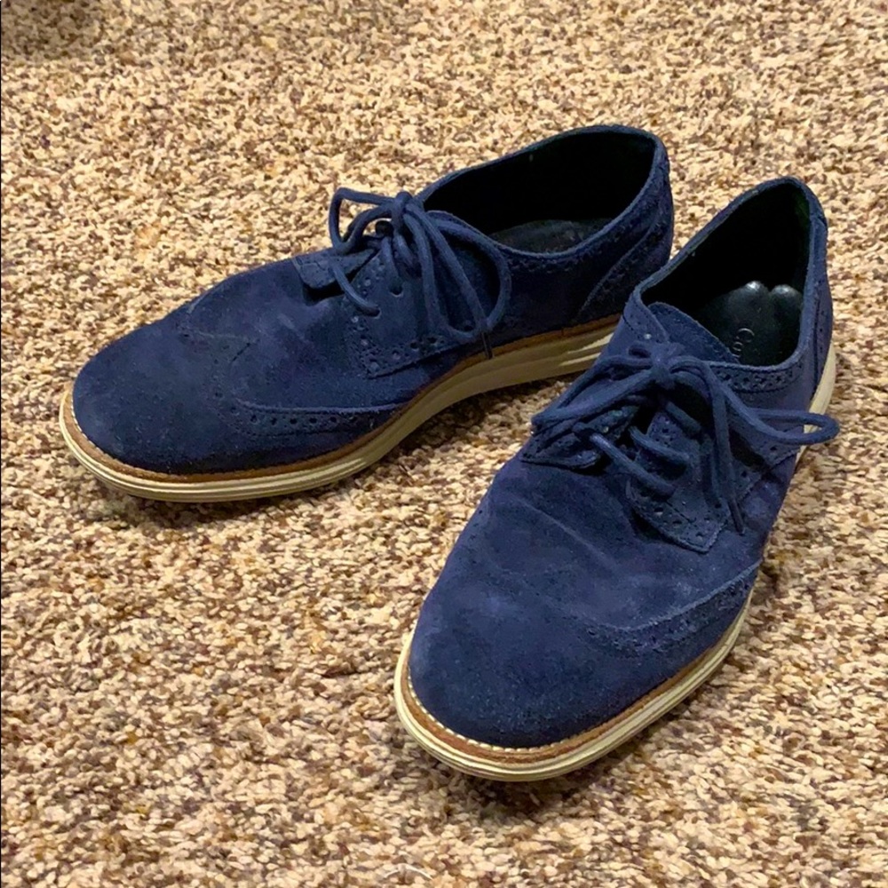 Cole Haan LunarGrand Suede WingTip Oxfords
